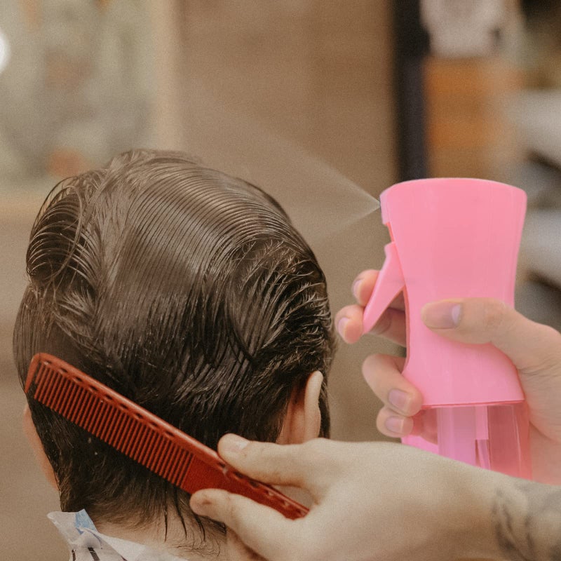 زجاجات رذاذ فارغة من LERPOLOR، زجاجة رذاذ مستمرة لرذاذ الشعر، زجاجة ماء رذاذ ناعم قابلة لإعادة الملء للعناية بالبشرة، الاستحمام، الحيوانات الأليفة، النباتات، السفر، الكي والتنظيف، 6.8 أونصة (عبوة واحدة باللون الوردي) - Image 4